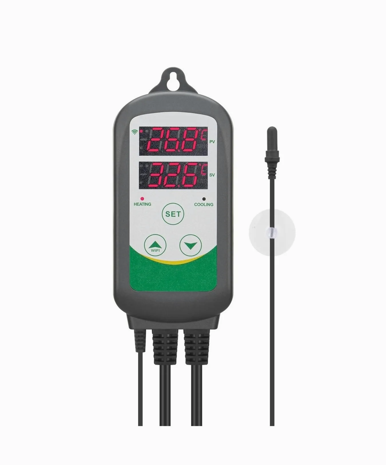 Controlador de temperatura de calefacción y refrigeración ITC-308, termostato de salida calibrable con sonda de acuario impermeable(AU 220V)