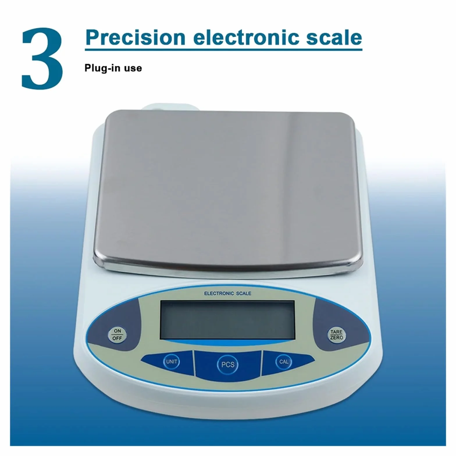 Balanza electrónica digital de alta precisión for laboratorio, joyería, cocina, industrial, 3000/5000 g/30 kg, 0,01 g/0,1 g Para principiantes en bricolaje(30kg 0.1g)