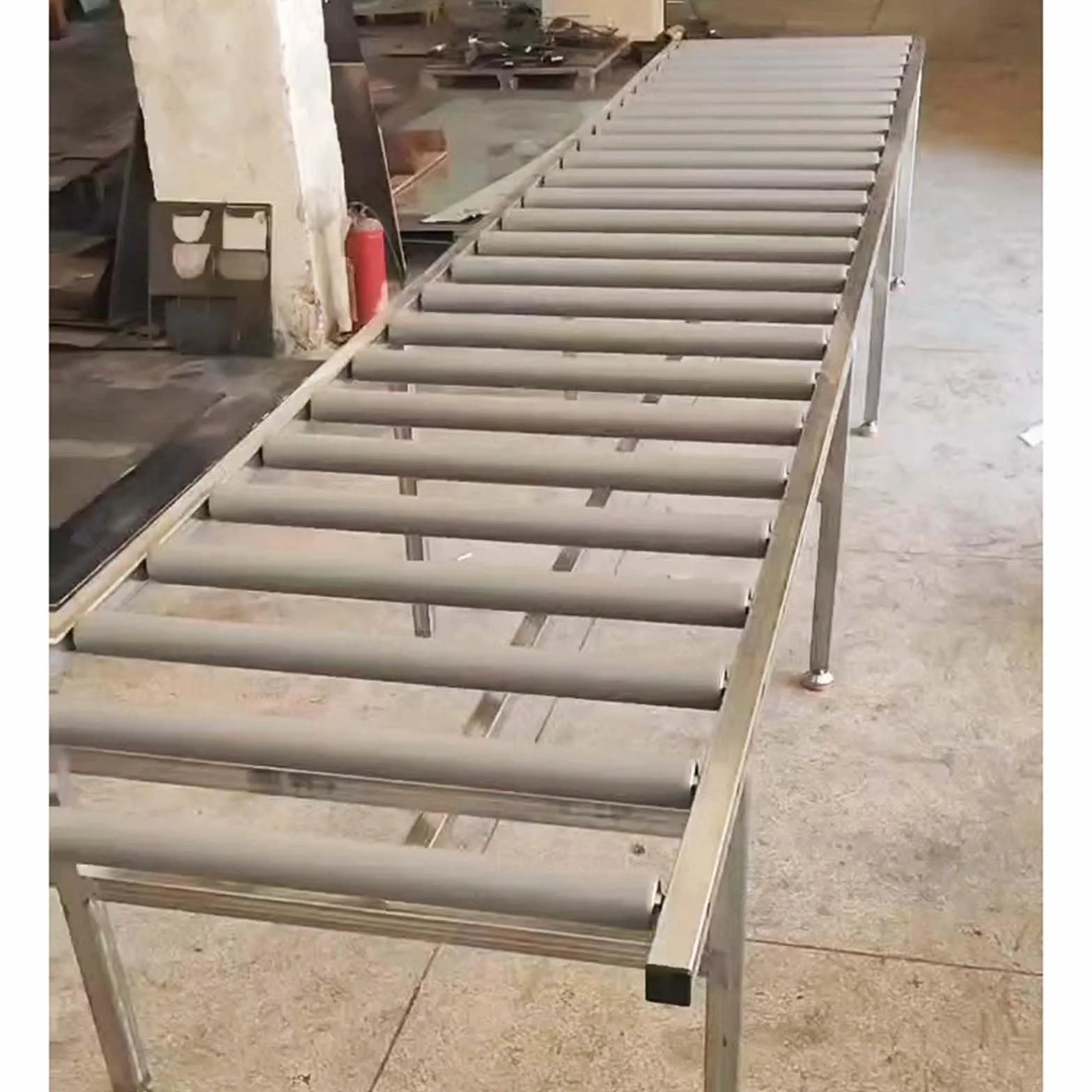 Rodillo Transportador 5 Rodillos Transportadores De PVC, 100 200 300 400 500 600 700 800 900 1000 MM, Blancos, Con Rodamientos De Acero Inoxidable, Industriales, Sin Motor.(Dia 20mm(4/5"),L 400mm/15.7