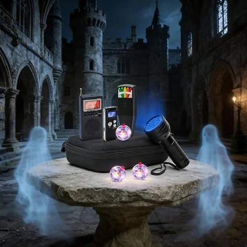 Kit profesional de 8 piezas de equipo de caza de fantasmas, kit de caza de fantasmas para investigación paranormal, equipo completo de investigación de fantasmas con medidor EMF, caja de espíritu y