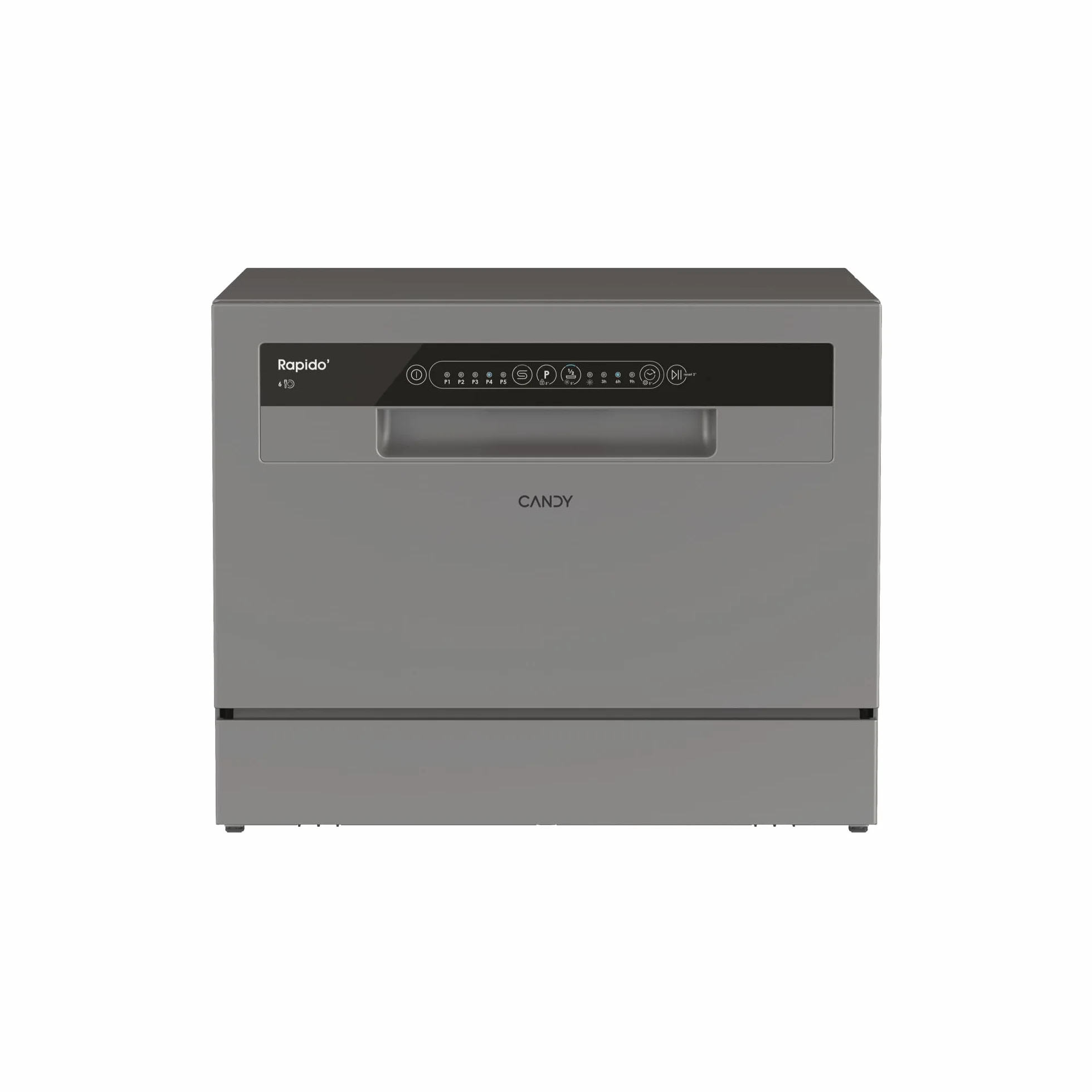 Candy CP 6E51LS Lavavajillas Compacto 6 Servicios Digital 51dBA 5 Ciclos Media Carga Inox