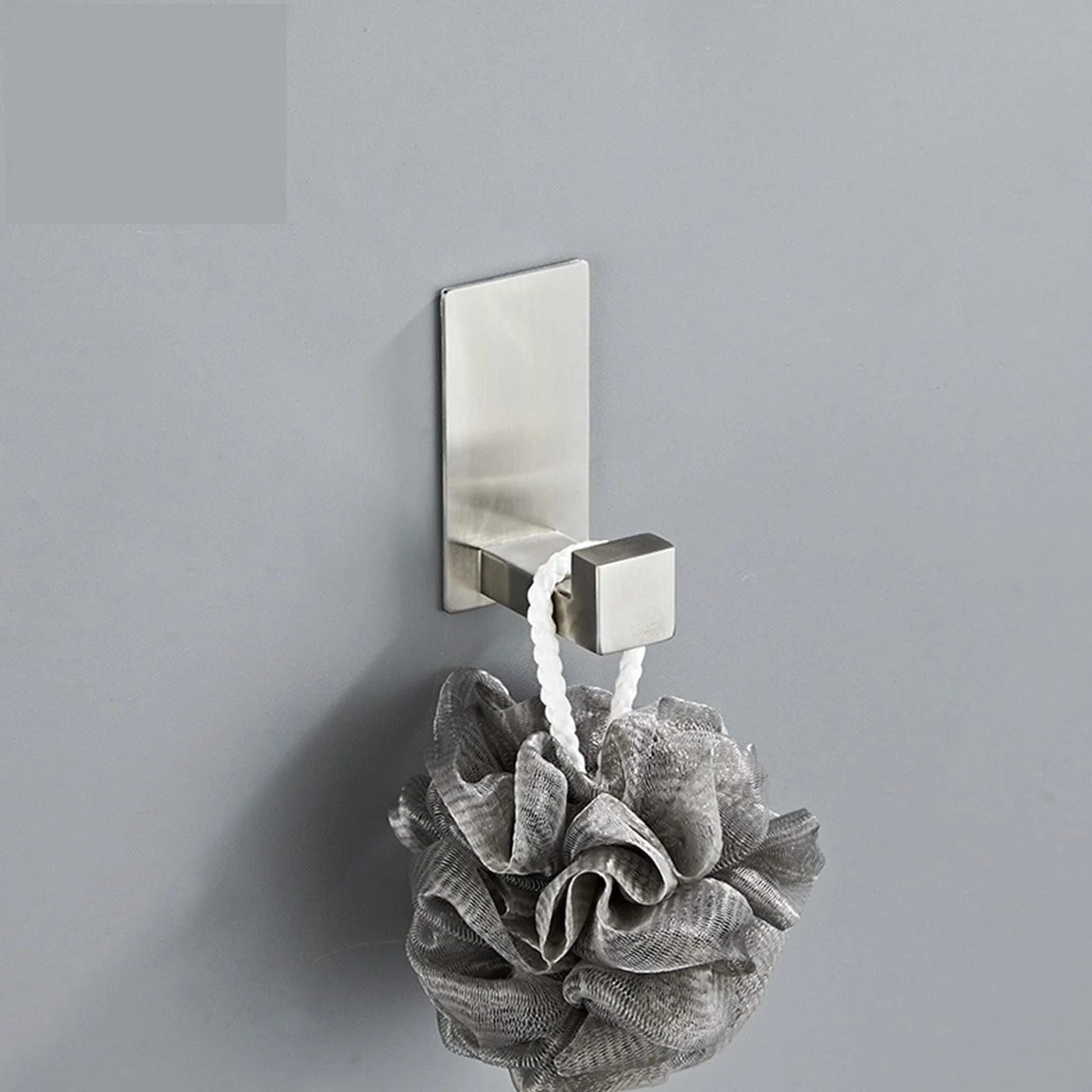 Juego de Accesorios de Baño de Acero Inoxidable Plateados, Toallero, Soporte de Papel Higiénico, Gancho, 4 Piezas