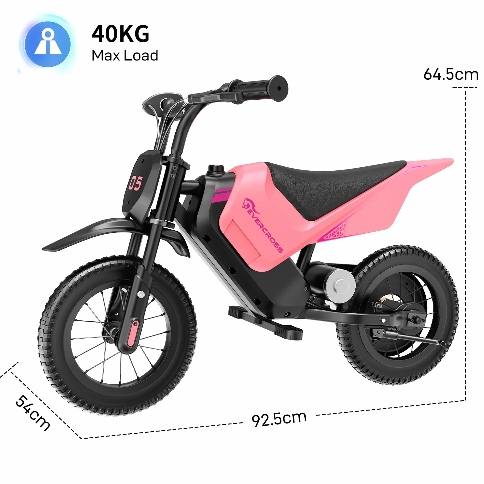 EVERCROSS EV05M Moto Eléctrica Niños 150W 12 Pulgadas 8/16 km/h 15 km Alcance