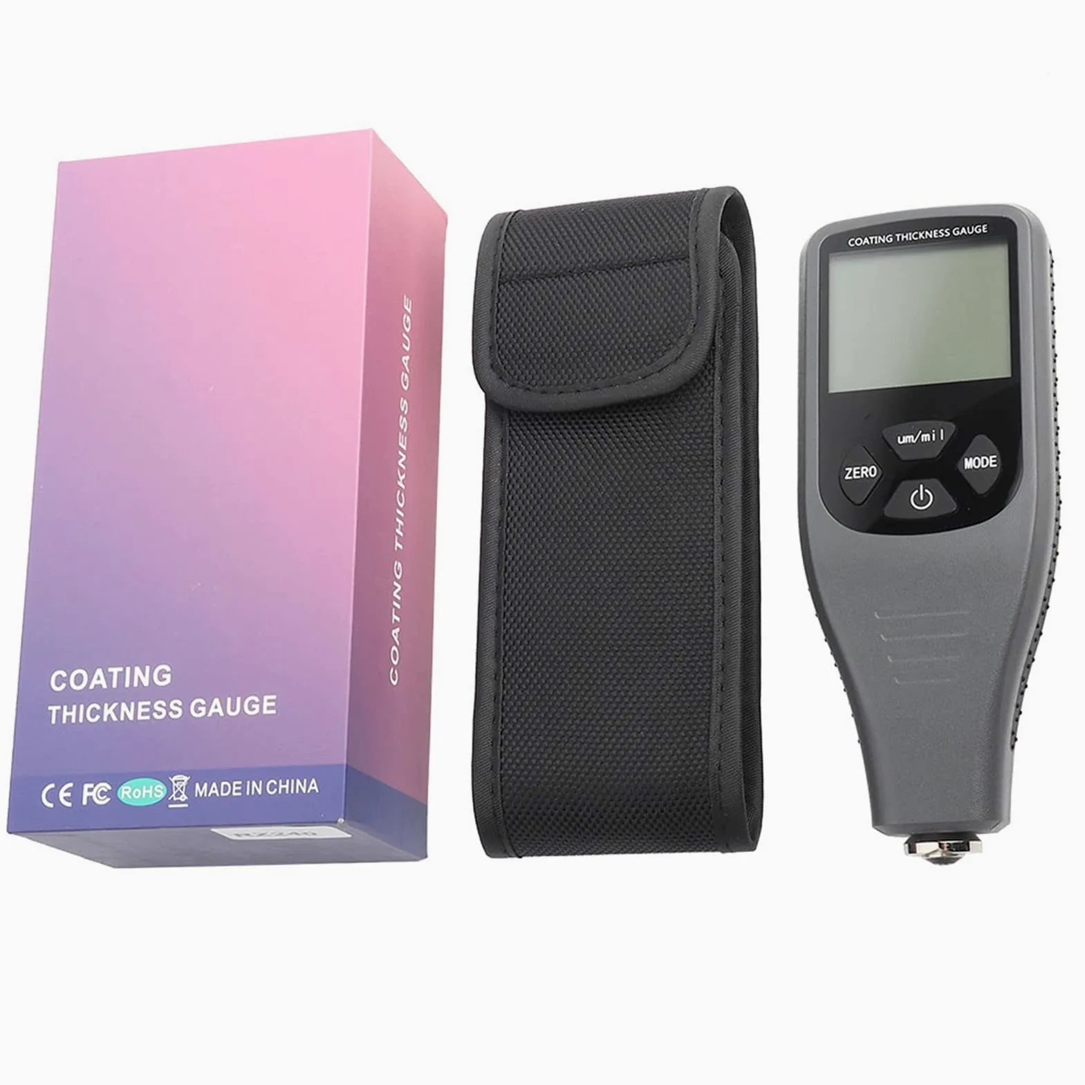 Medidor de Espesor de Revestimiento LCD Digital RZ240 – Instrumento Automático de Prueba de Metal para Medir 0-1500 μm – Ideal para Mediciones de Pintura, Revestimiento y
