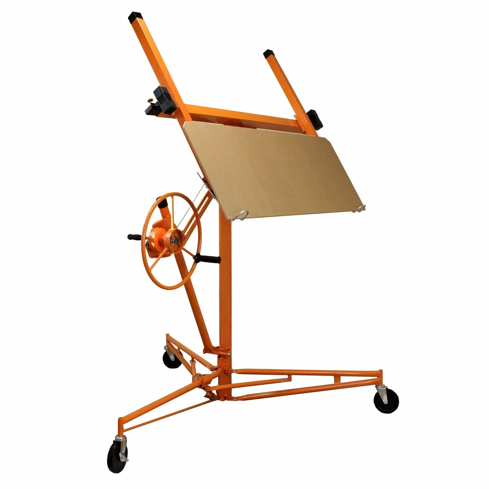 Elevador de Pladur 3.5m Elevador Profesional para Placas de Yeso de Montaje de Placas de Yeso Plegable, Elevador de Hierro para Techo y Pared Escayolista Escofina Encintador Punzonadora Carga de 68 kg