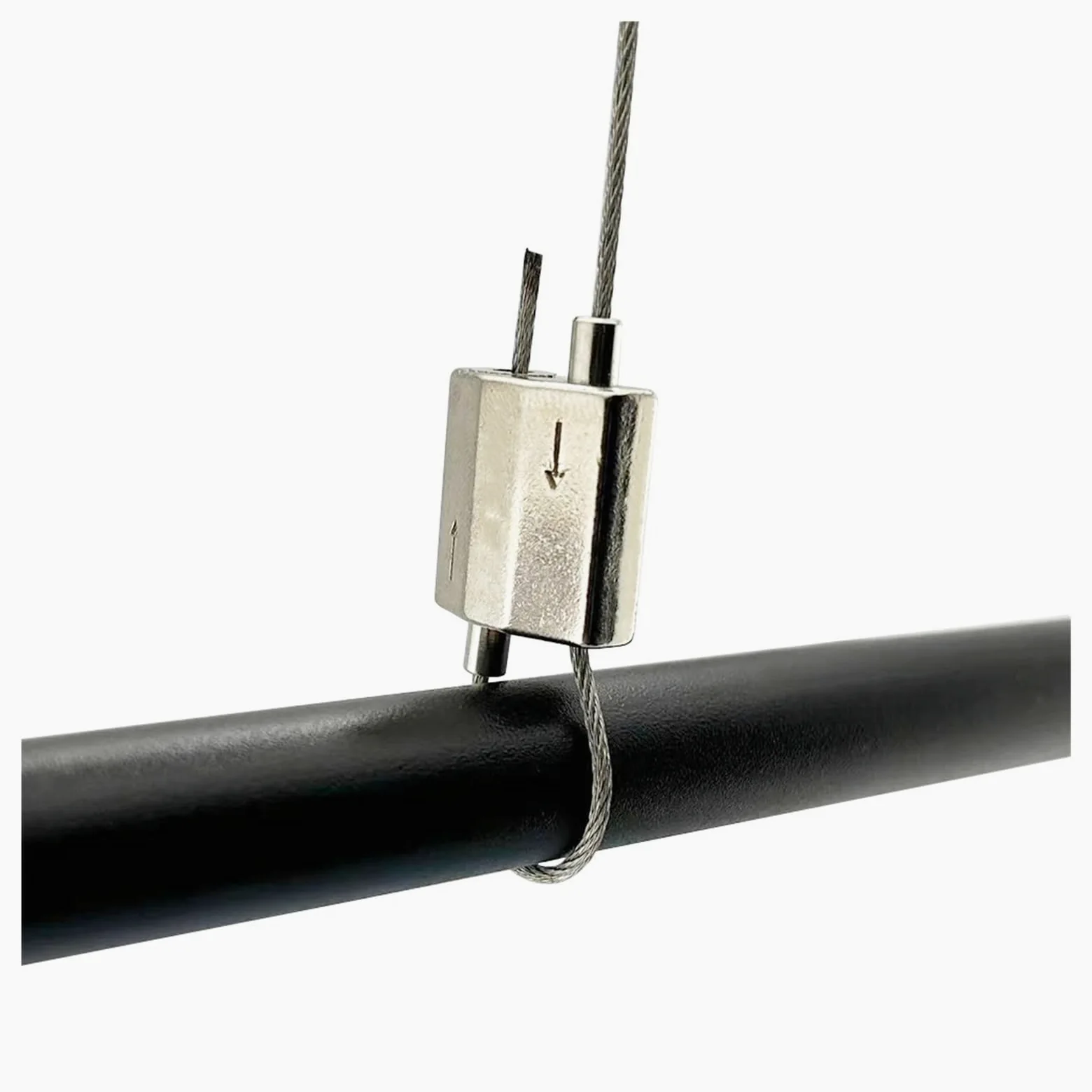 Abrazaderas/clips de cable acero mejorados 1,5 mm (2/10/50 unidades), dispositivo bloqueo clip bidireccional, más seguro y resistente Para Caminar Y Andar En Bicicleta(50pcs)