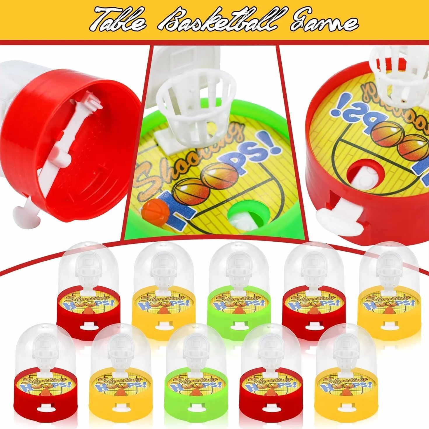 Mini Baloncesto de Mesa Juego de Disparos 20 Piezas, Portátil Juguete de Baloncesto para Estrés Regalos Niños