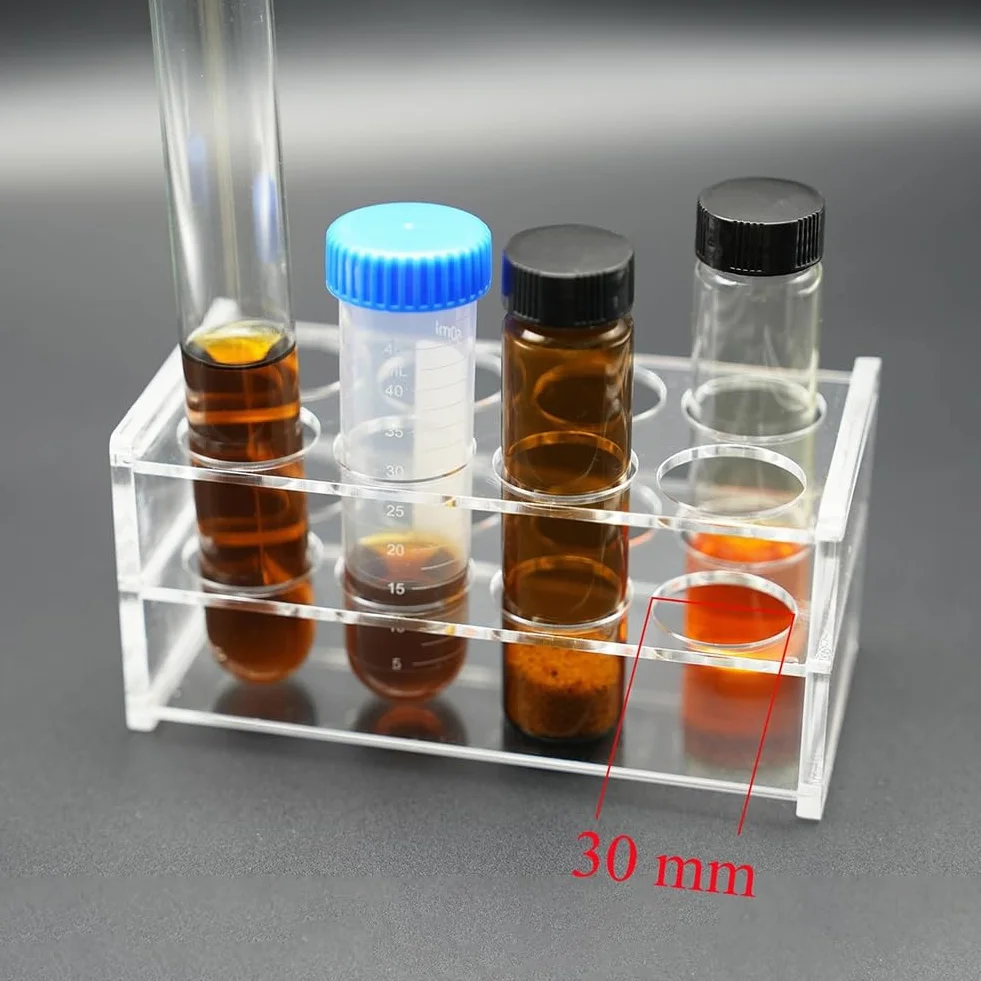 Soporte para Tubos de Ensayo de Acrílico 50 ml Diámetro 30 mm