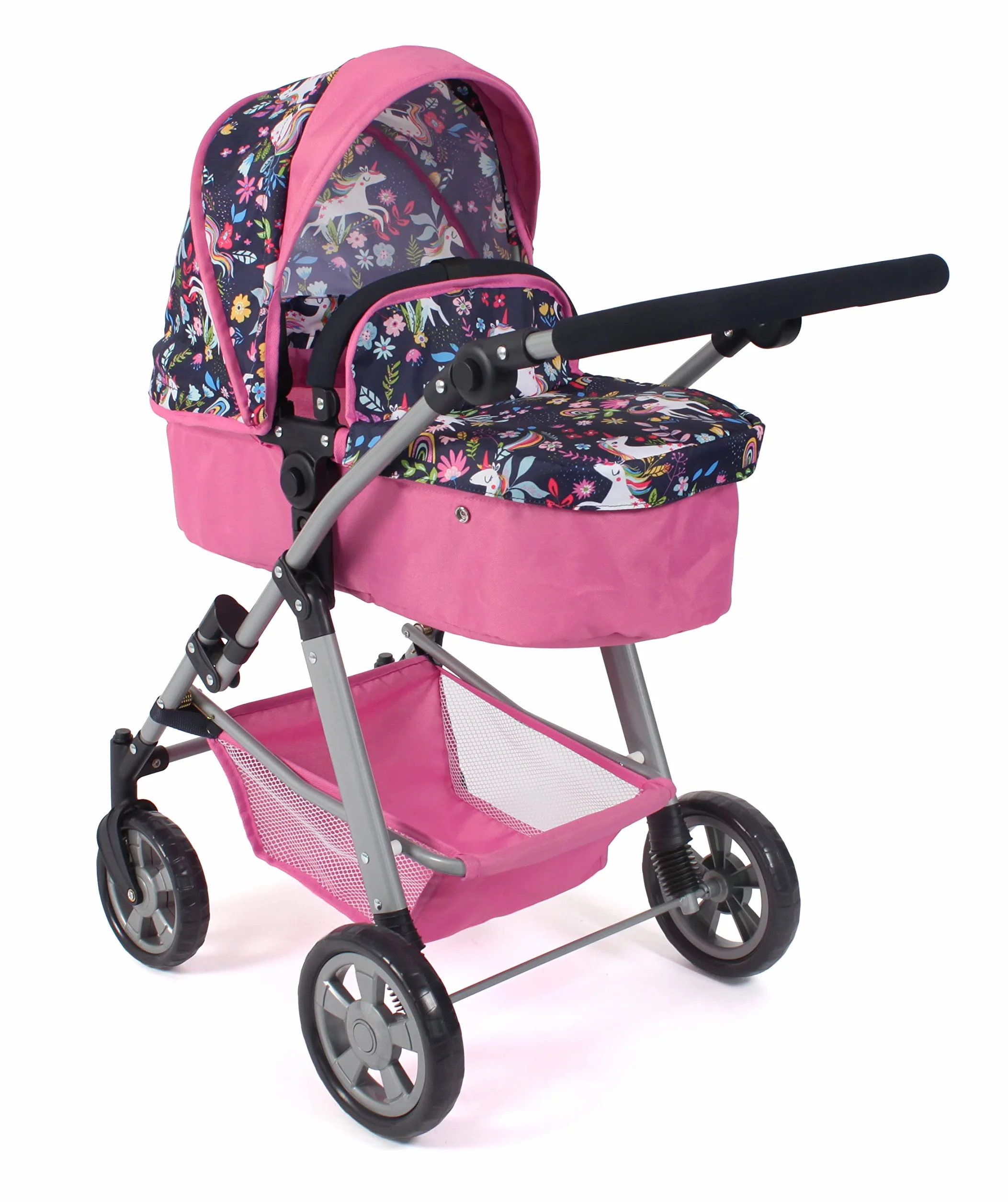 Bayer Chic 2000 Cochecito de muñecas Nele 2 en 1 Unicornio Rosa Marino