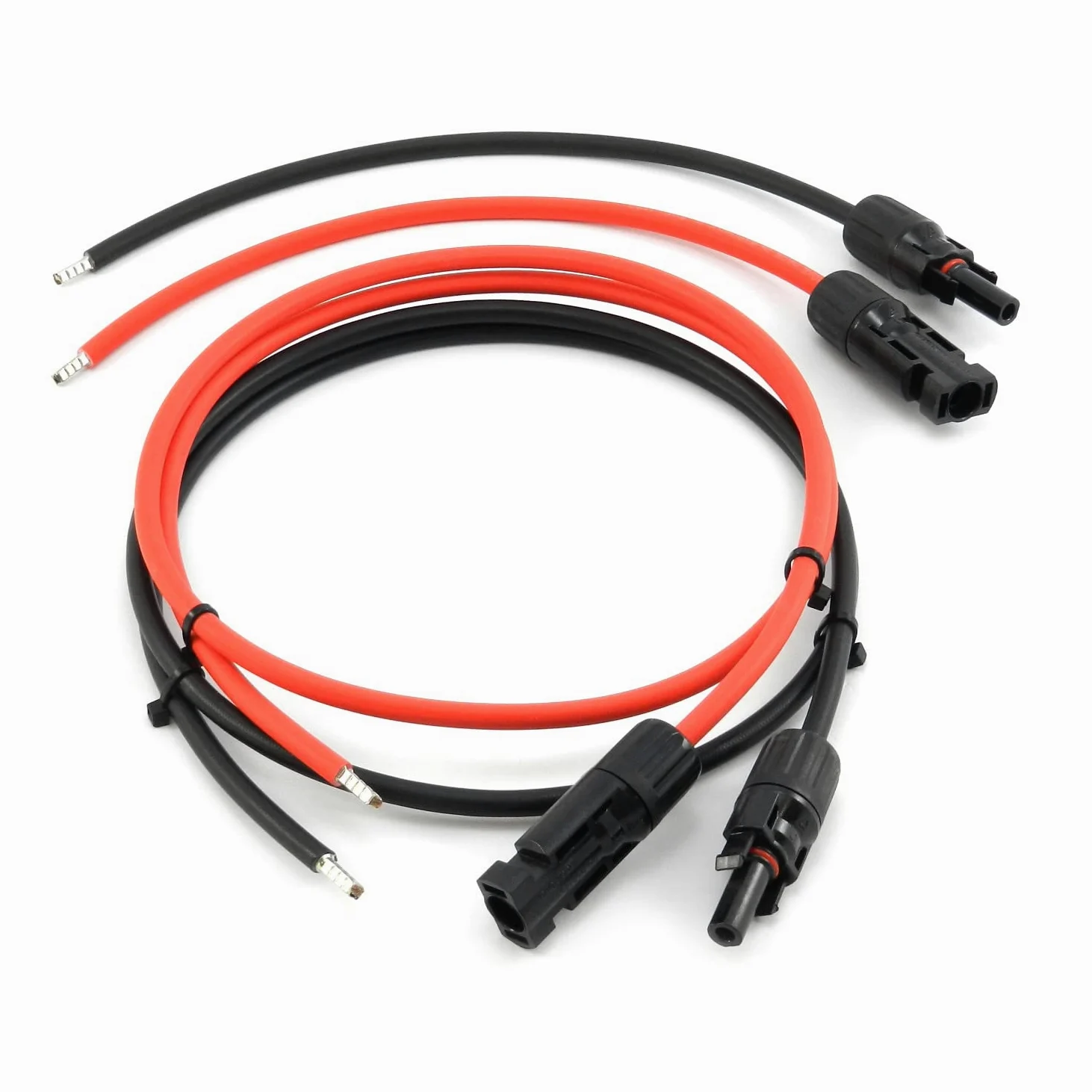 Solartronics Cable de conexión Profesional de 6 mm² para regulador de Carga y módulos solares con Conector y Casquillo Longitud 1 m – 50 m (30 m – 6 mm²)