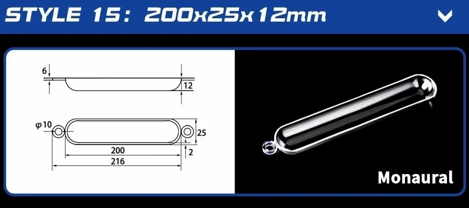 Barco semicircular de cuarzo de alta temperatura for medidor de azufre - 1 pieza, varias especificaciones disponibles(200x25x12mm)