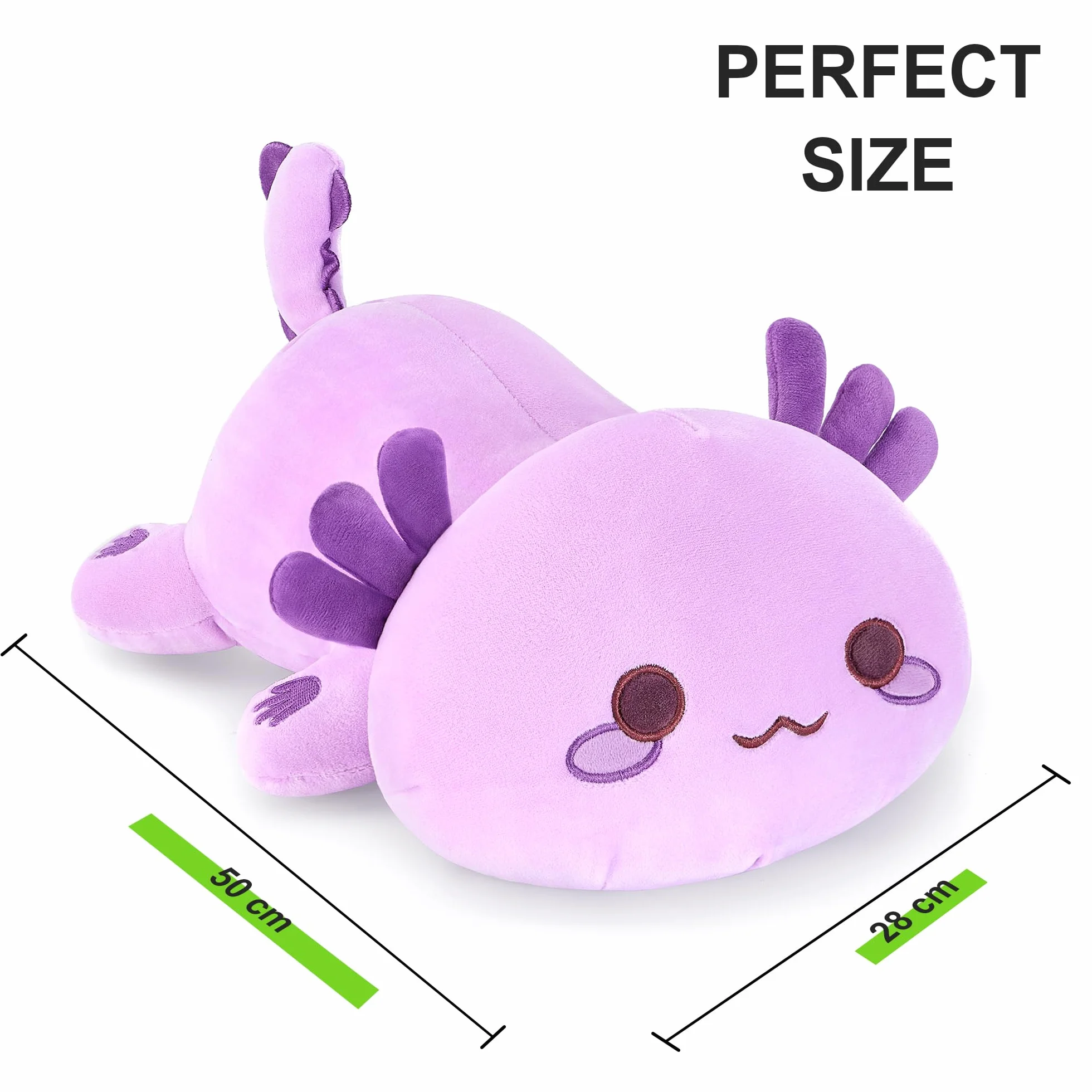 Shownicer Peluche Axolotl de Tela Kawaii Salamandra, Juguete para Acurrucarse, Cojín de Lanzamiento