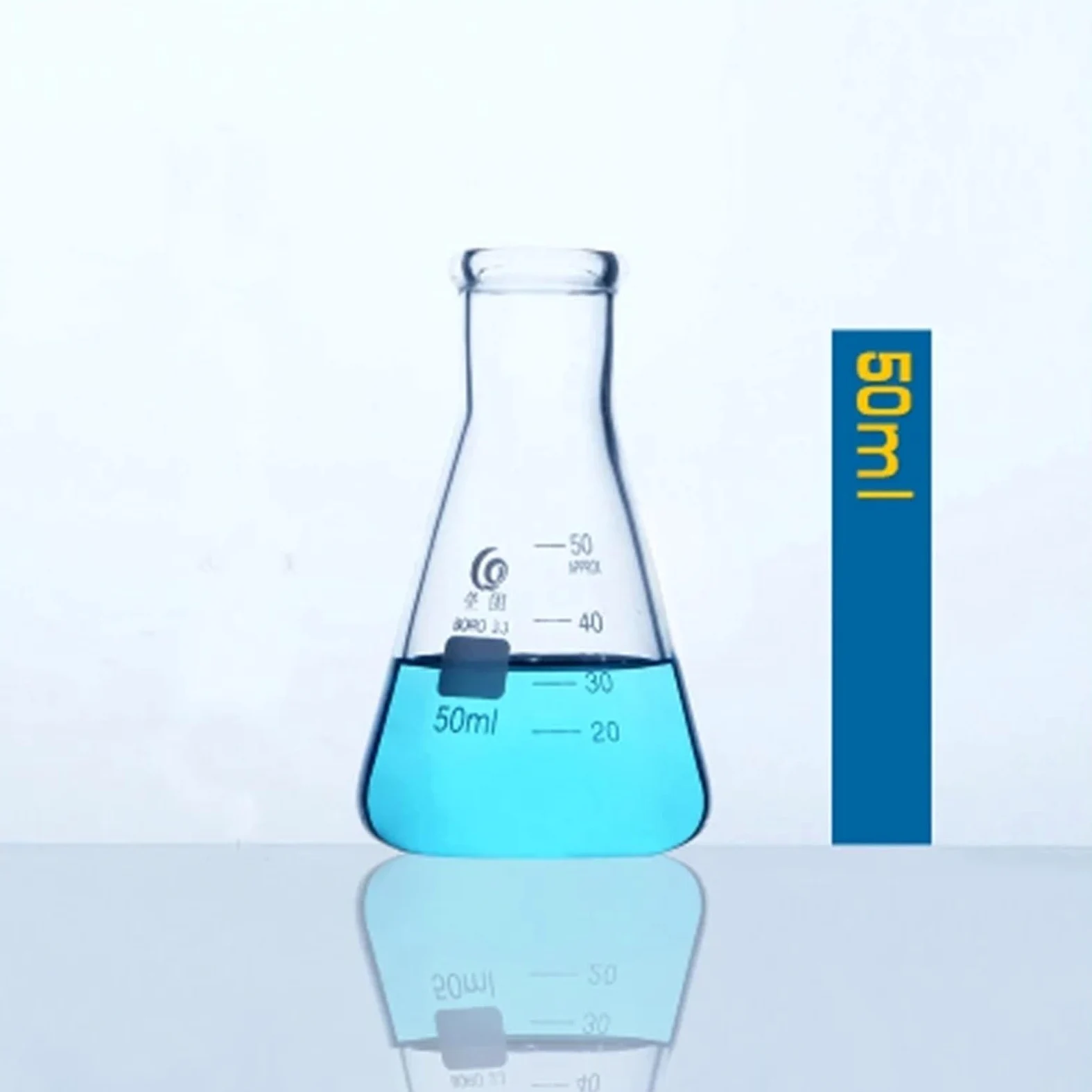 1 Juego de matraz de Vidrio cónico, matraz Erlenmeyer de Vidrio de borosilicato, Botella Triangular, Laboratorio de Resistencia