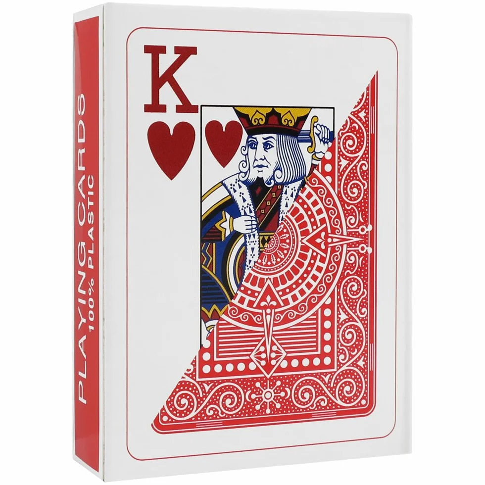 Modiano Texas Poker Jumbo Karty PVC Czerwone