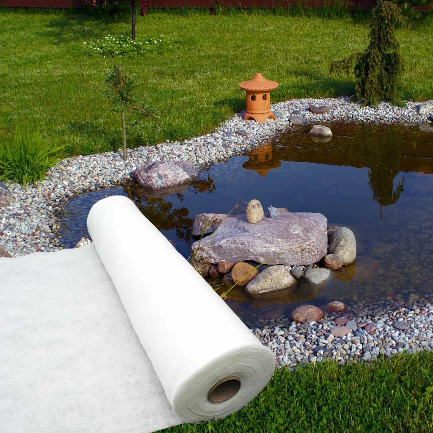 Florade® Fieltro de drenaje de 200 g/m² | Fieltro | permeable al agua, resistente a los rayos UV, compatible con plantas, biológicamente resistente | sujeción perfecta para la construcción del suelo 2
