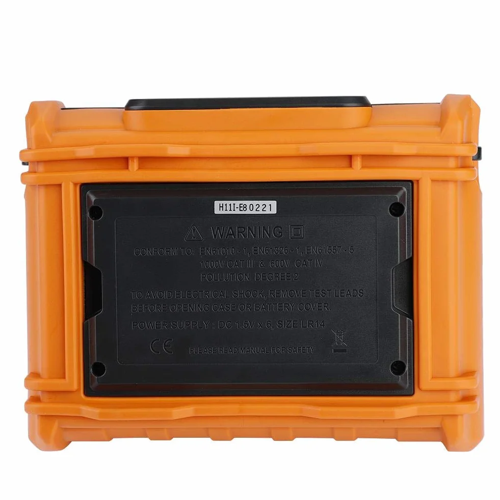 Probador de resistencia de aislamiento, PEAKMETER PM5205 Cálculo automático Medidor de voltaje CA y CC Probador de resistencia de tierra automático Megóhmetro Pantalla analógica digital 0.01MΩ-100GΩ 2