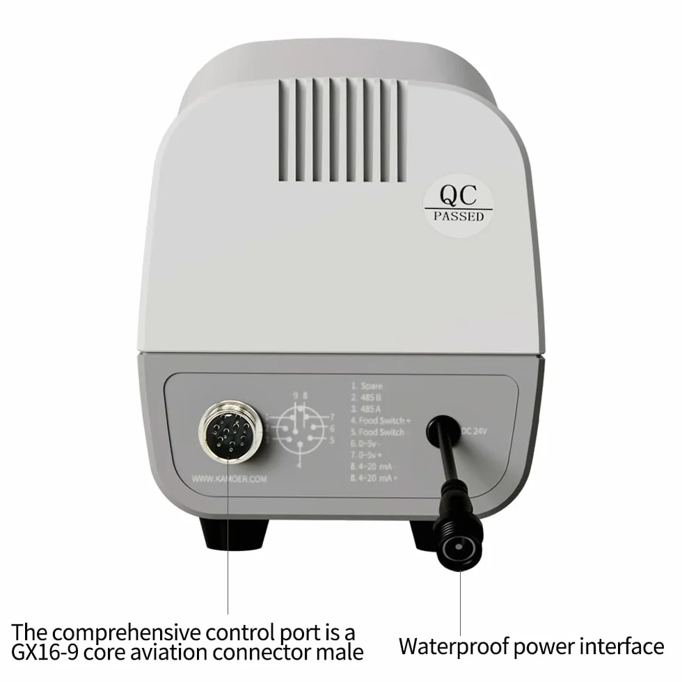 Kamoer DIP1500 V3 - Bomba de agua (24 V, 1500 ml/min, velocidad variable inteligente, 0,1 – 400 rpm, 3 rotores, pantalla LED, RS485, 7,9 x 11,1 mm)