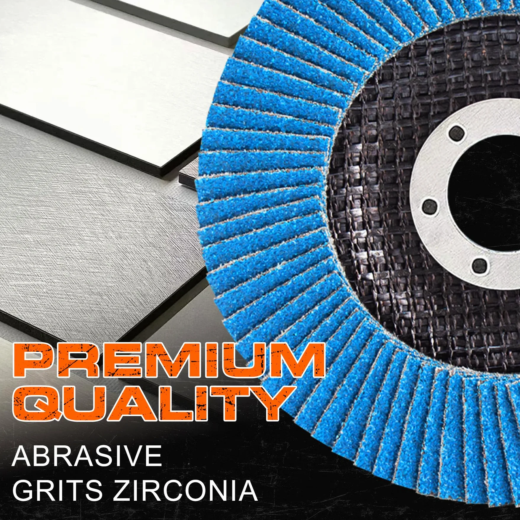 ASPRO Discos de solapa de 4 1/2 para amoladora angular, discos abrasivos de circonita de grano 40 de 4.5 x 7/8 pulgadas T27 para lijado de metal, molienda y madera, paquete de 40