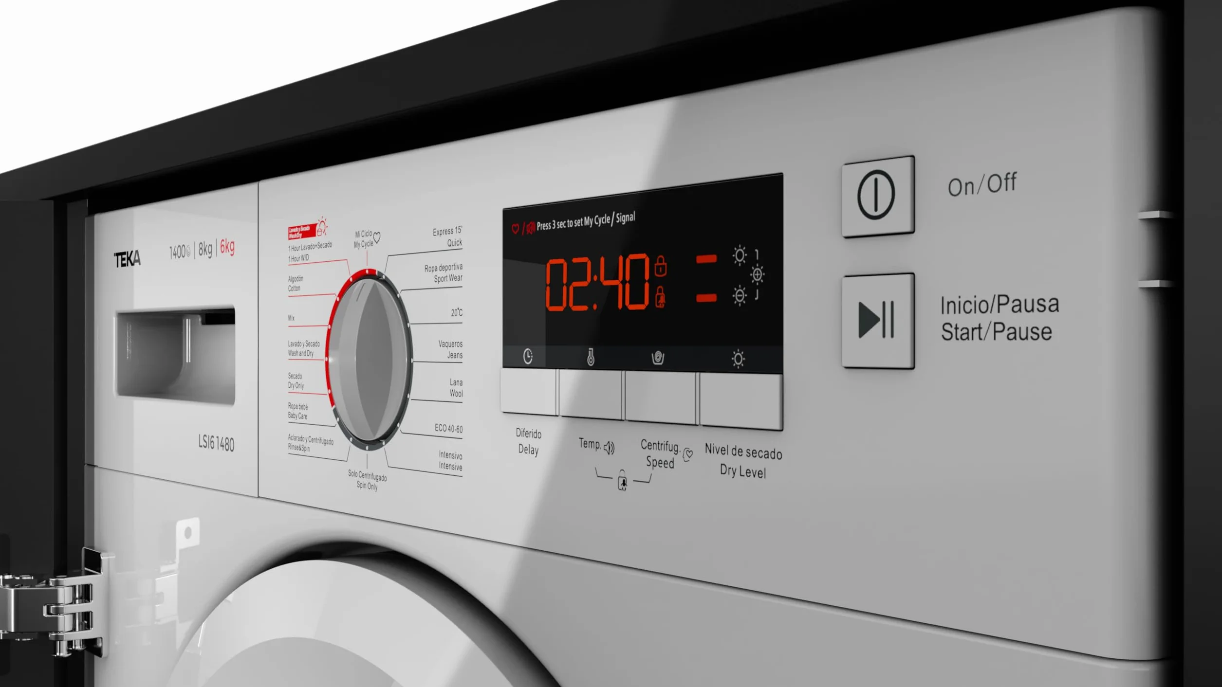 TEKA LSI6 1480 Lavadora-Secadora Integrable 8 kg 6 kg 1400 RPM 16 Programas