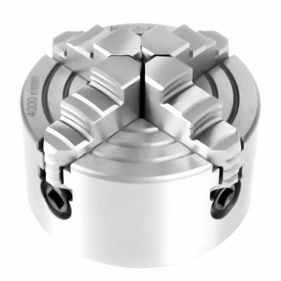 SIKUAI 80 mm 3" n.º K72-80 Mandril de torno reversible de 4 mordazas independiente Accesorios para máquinas de torneado Acero plateado Para máquinas de rectificado/taladrado/fresado