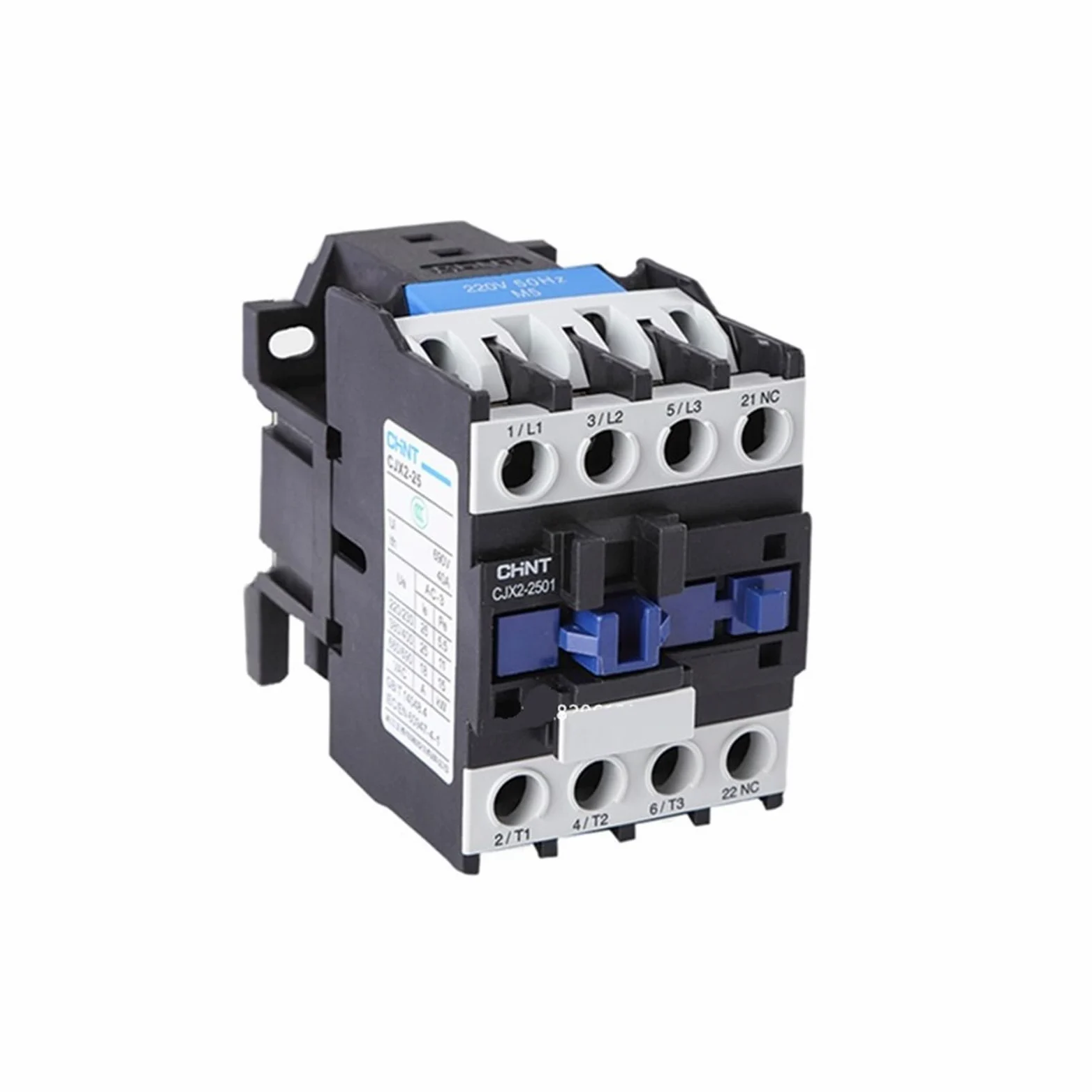 Contactor de CA NXC-25 25A LC1D CJX2-2510 2501 NO NC LC1 Contactor de Potencia eléctrica for Montaje en riel DIN CA 24 V 36 V 110 V 220 V 380 V(NXC-25 NO NC,220V)
