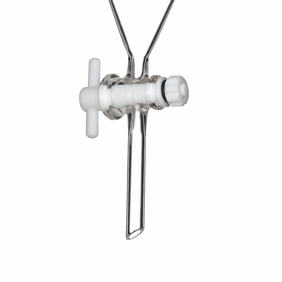 Labasics Vidrio Borosilicato 500 ml Embudo Separador Cónico de Pared Pesada con Juntas 24/29 y Llave de Paso de PTFE