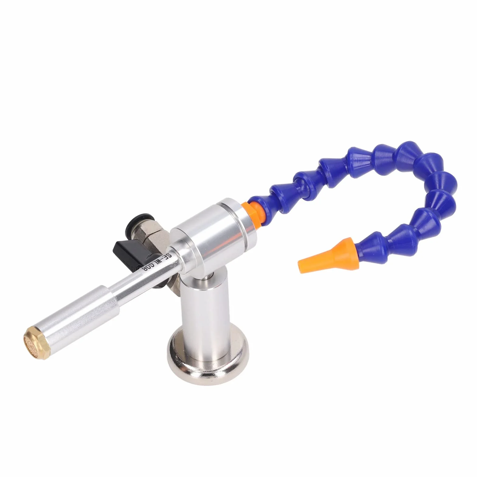 Pistola de Enfriamiento de Aire Frío Seco, Juego de 6 Piezas 7Bar 520Btu Mini Vortex Tube Pistola de Aire Frío,Aleación de Aluminio Flexible de Alta Temperatura Máquina de Rociador