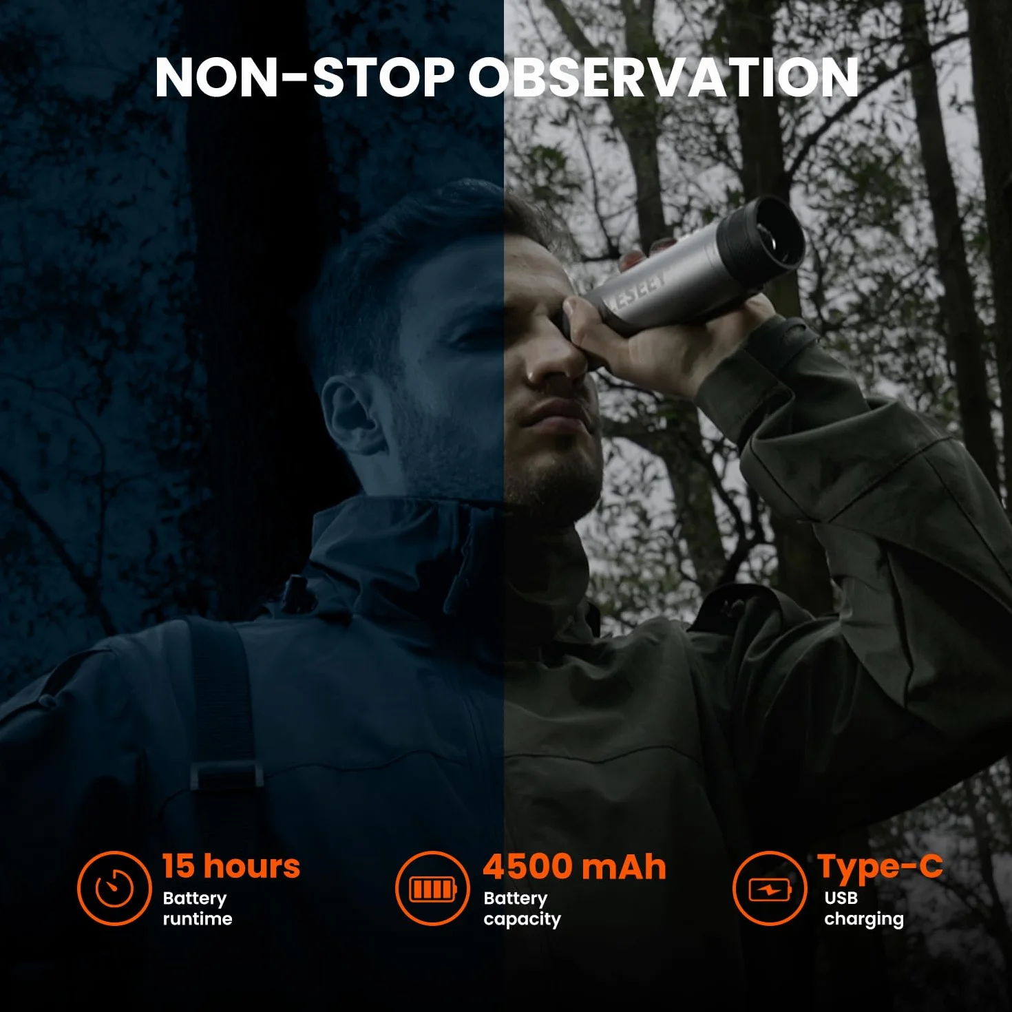 MiLESEEY TNV30 Pro 25 mm Thermal Imaging Monocular 384 x 288 (50 Hz) Thermal Night Vision for Hunting, OLED Screen with 8X Digital Zoom