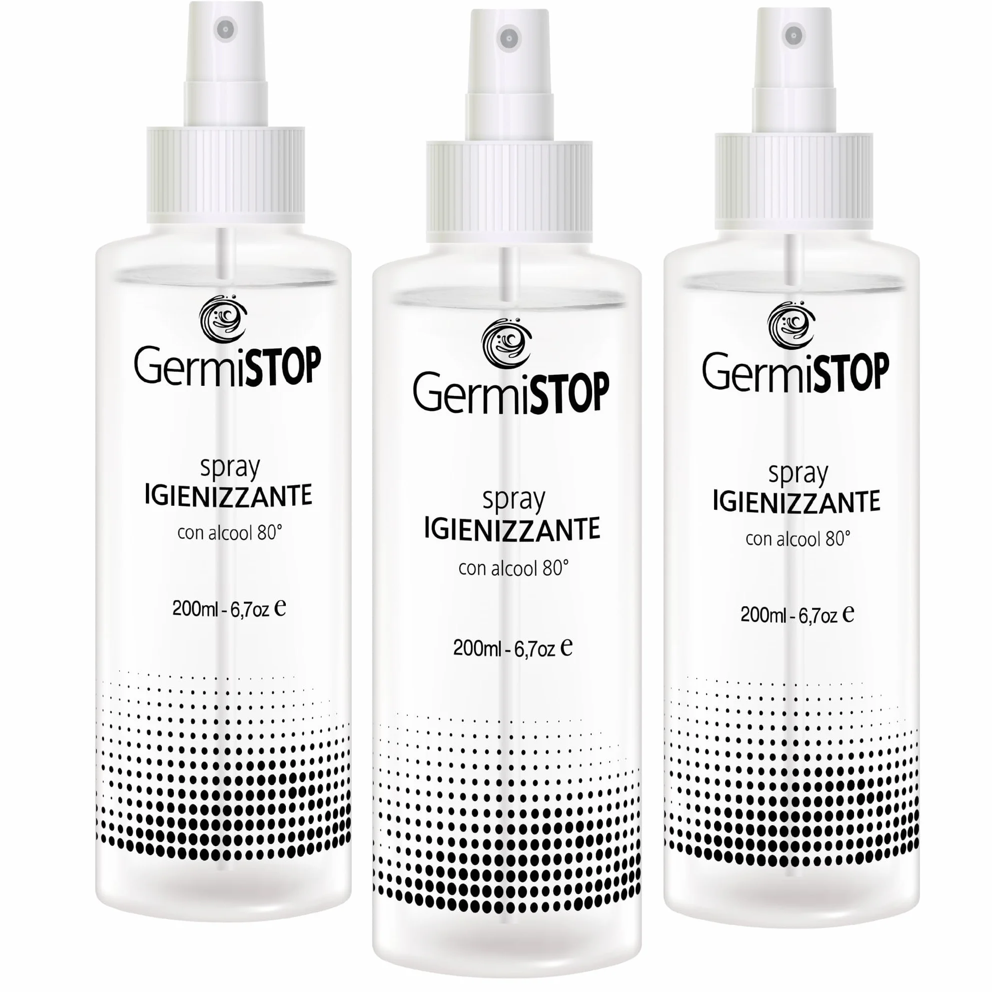 Higienizante de Manos 80% Alcohol 200ml Spray con Glicerina, Superficies