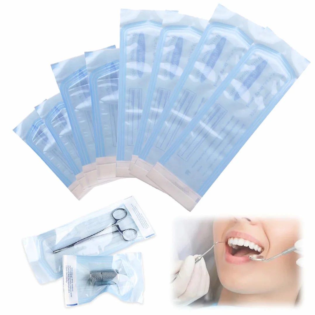 Bolsas de Esterilización Autoadhesivas 200 Piezas para Herramientas Dentales, Tatuajes, Manicura