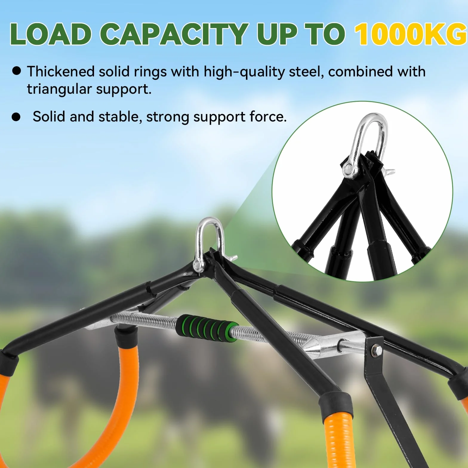 YUCHENGTECH Elevador de Cadera para Vacas 1000 kg Dispositivo para Ayudar a Levantar Vacas Herramienta de Elevación de Vacas para Partos Obstétricos, Ordeño, Partos y Vacas Cojas
