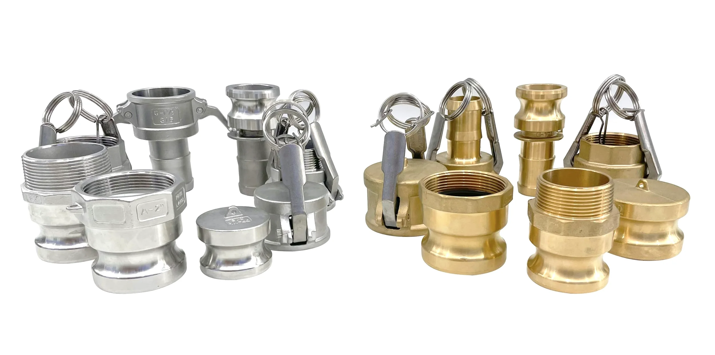 Kamlock Acoplamientos tipo C adaptador con boquilla de manguera (acero inoxidable, 4")