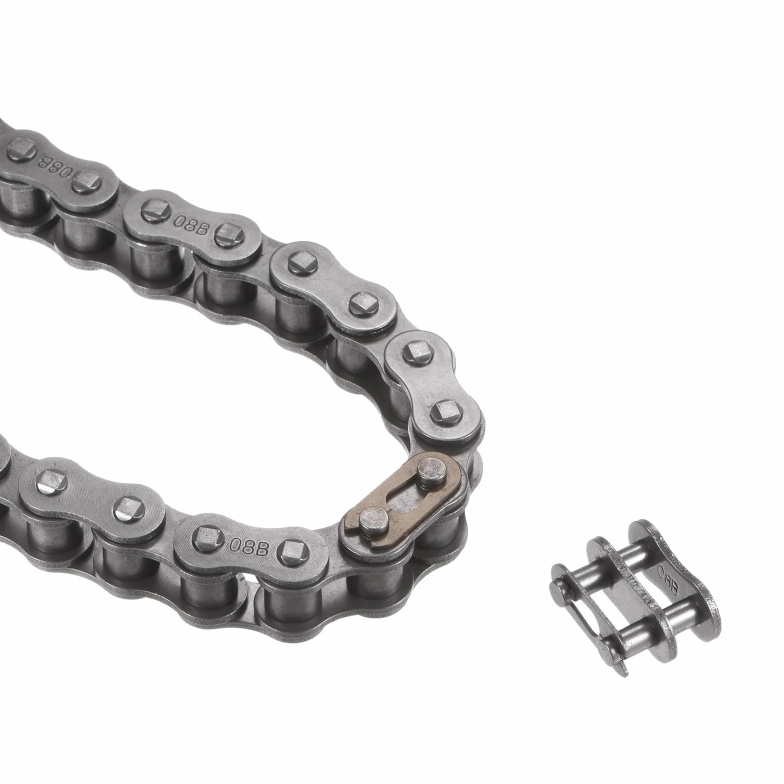 Cadena de Rodillos 08B Métrico Estándar 1/2" Acero Carbono 10 Pies Industrial