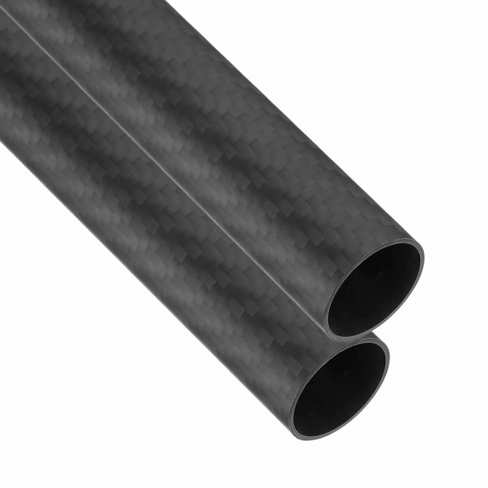 Paquete de 2 tubos de fibra de carbono personalizables: acabado mate 3K, ligeros y de alta resistencia.(10x8mm)