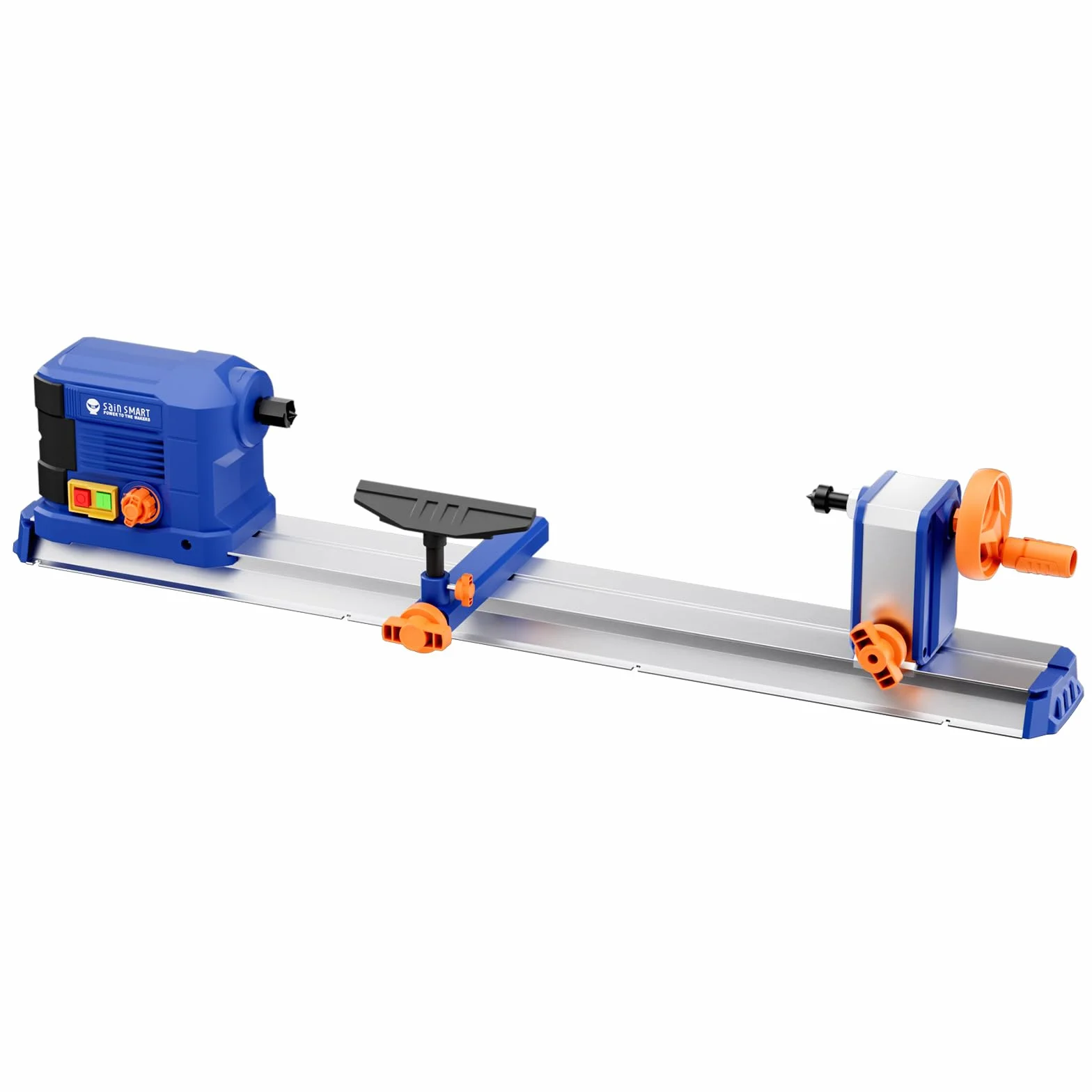sainsmart Torno de Mesa, 10 x 24 Pulgadas, 600 W, 0,8 HP, con Control de Velocidad Continuo de 800-3000 RPM, Torno para Madera con Accesorios completos para Trabajar la Madera