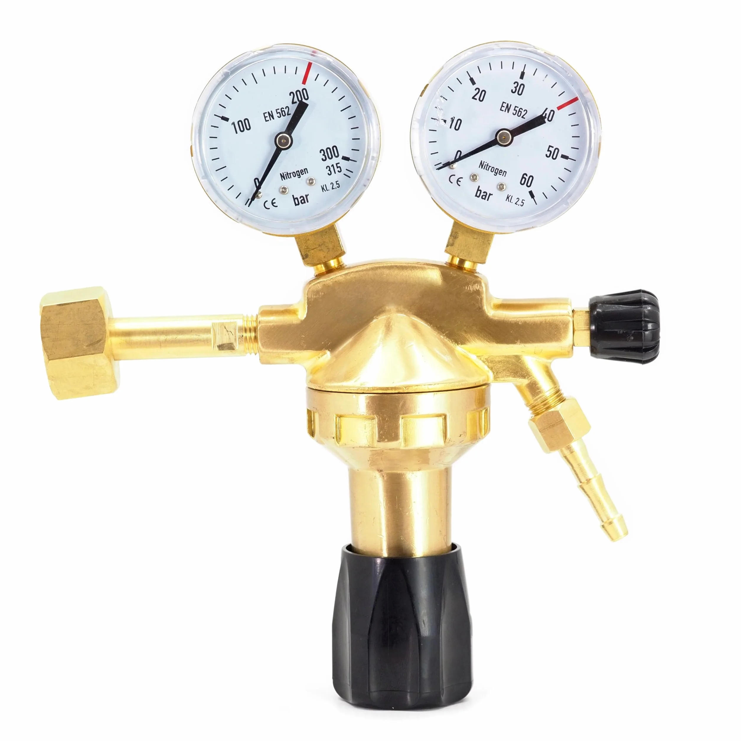 Botella de gas nitrógeno Botella de nitrógeno Botella de gas protector 8L llena 200 bar 1,6 m³ con reductor de presión y tapa protectora - para aire acondicionado, llenado de neumáticos y soldadura