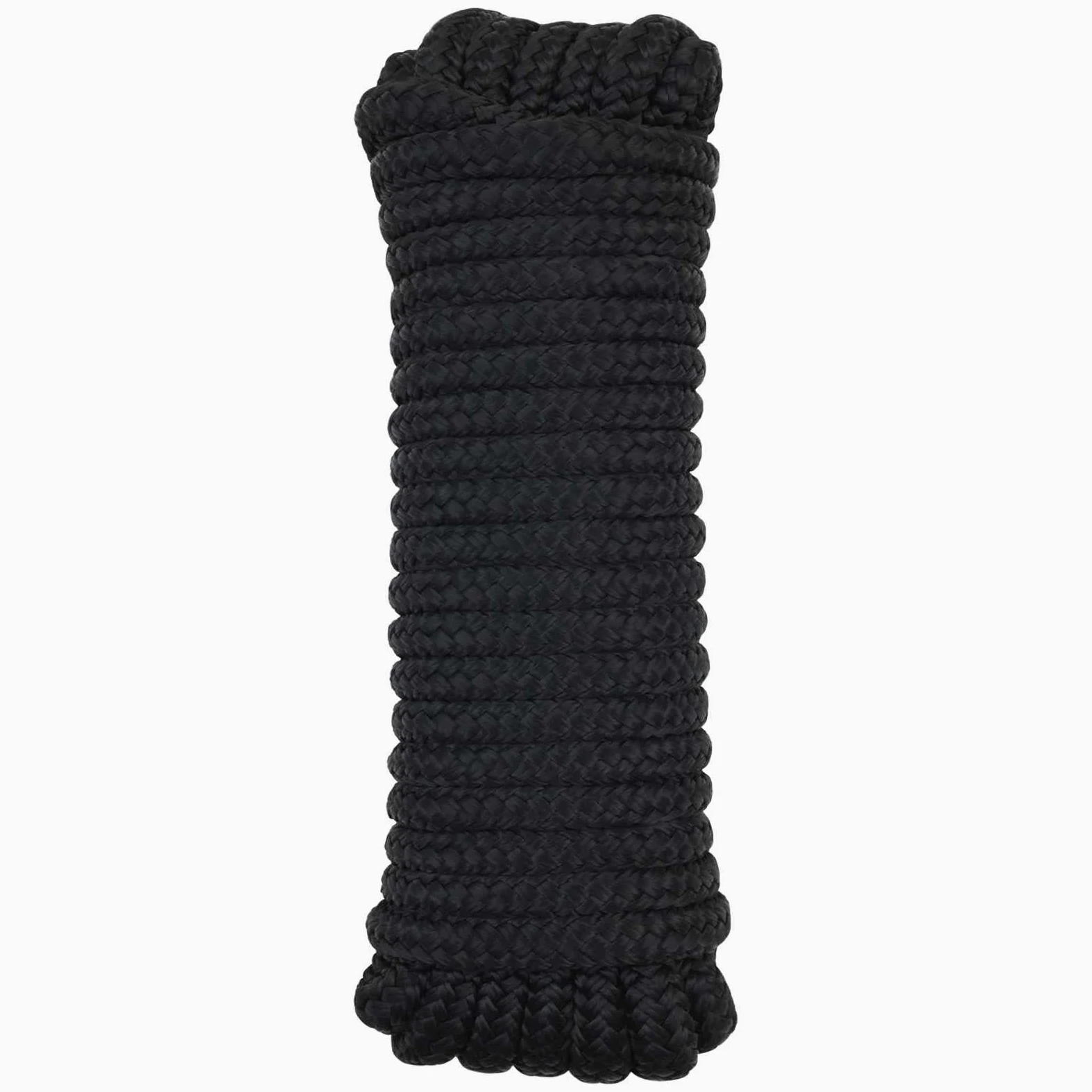 Cuerda para barco de 9 m de poliéster, 1 cm de diámetro, cuerda negra para fijar tensores para jardín, barco, camping, taller y exterior