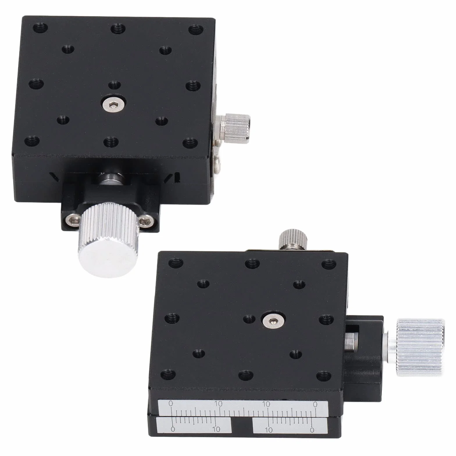 Plataforma de desplazamiento manual para ejes X, etapa lineal con tornillo y escala, guía de paloma 40x40mm