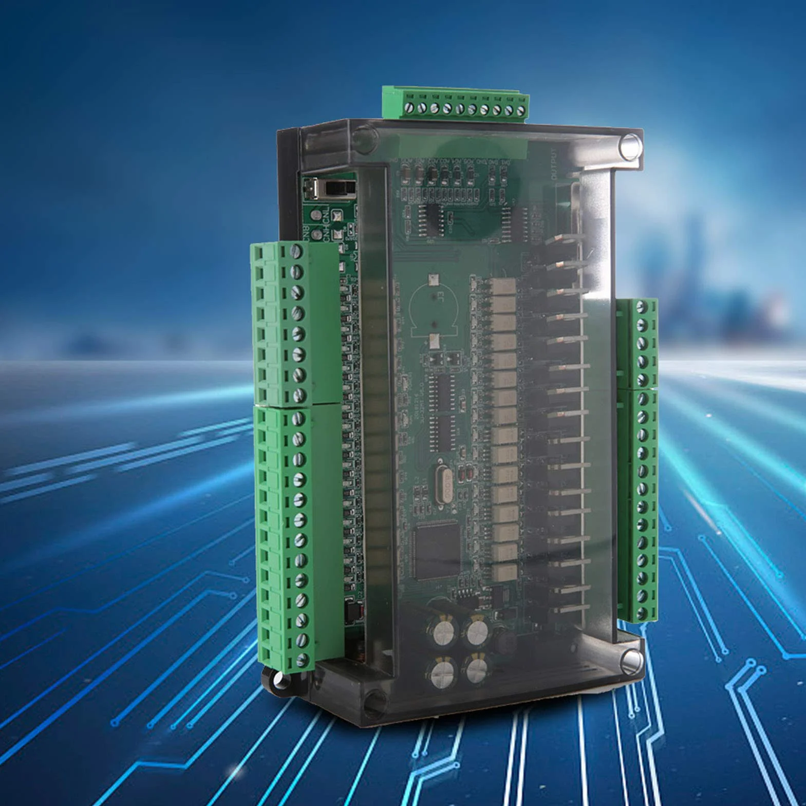 Tablero De Control Industrial Fx3u-32mt PLC, 16 Entradas 16 Salidas 24v 1a, Conteo De Alta Velocidad, Controlador Programable para Control De Automatización