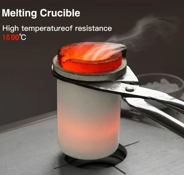 Crisol de grafito de doble anillo de alta pureza de 5 kg para fundir a alta temperatura