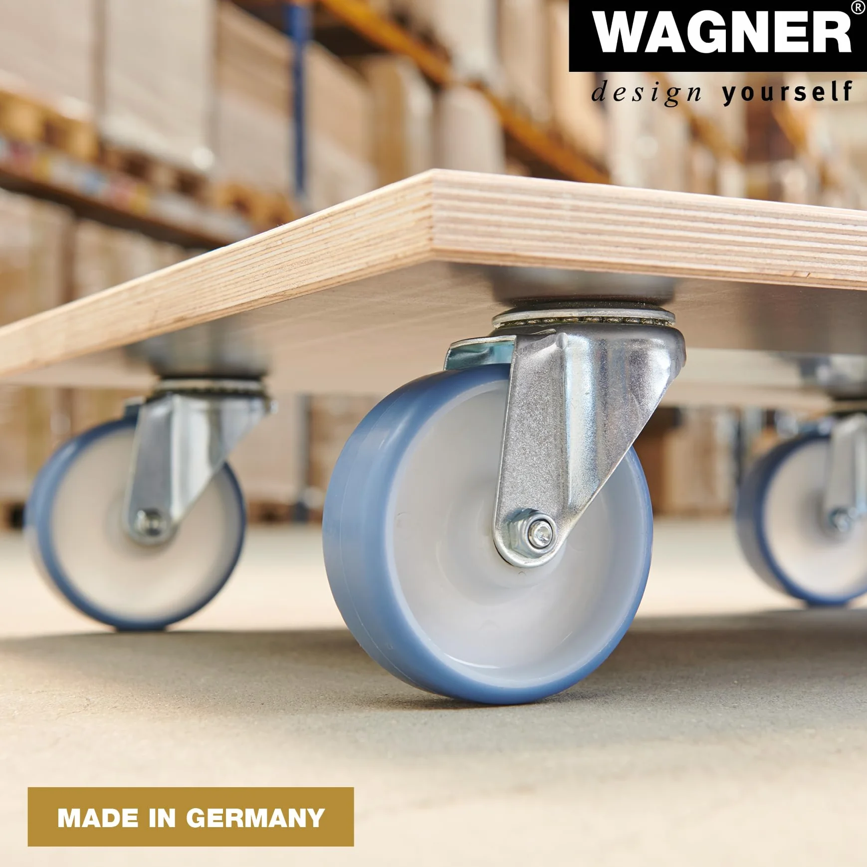 Wagner Plataforma de Carga MM 1145-59 x 49 cm - para Electrodomésticos y Muebles, 500 kg de Capacidad de Carga, Agujero de Agarre, Antideslizante, Certificado FSC® - 20114501