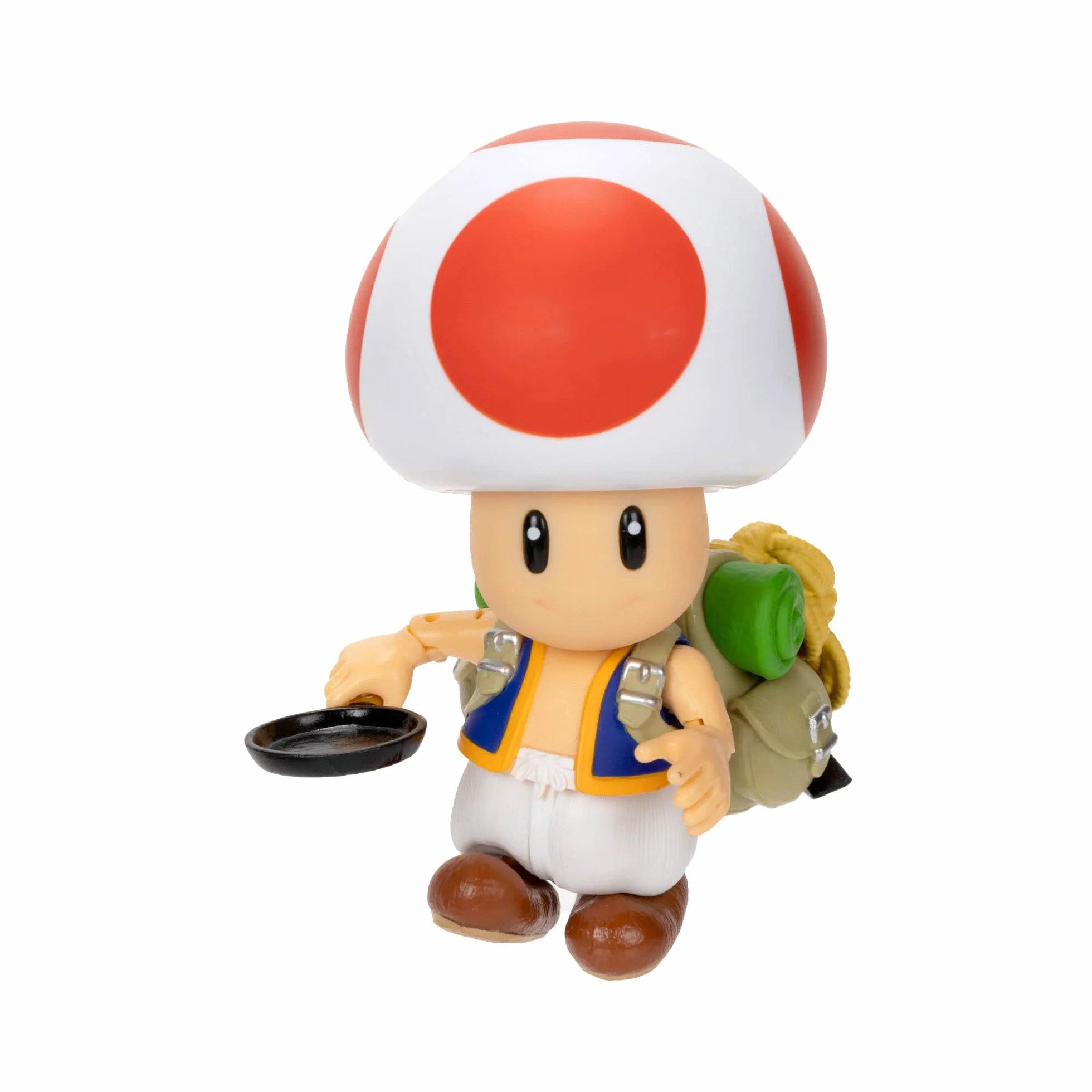 Nintendo Super Mario Figura Toad 13 cm Articulada 9 Puntos de Articulación Juguete Niños 3 Años+