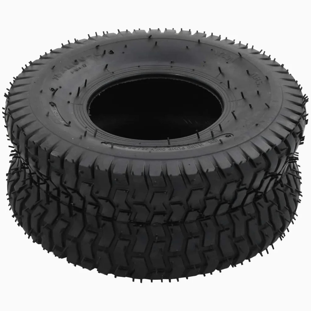 Neumáticos para carretilla, 2 unidades, 15 x 6,00 – 6, 4PR, goma de repuesto, 33 cm, diámetro exterior 160 kg por neumático, para carretilla de transporte, carrito de transporte, uso en