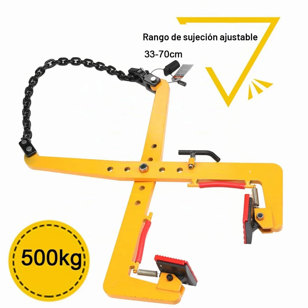 Pinza para Bordillos, Apertura 33-70 cm, Elevador de Piedra 500 kg, Alicates de Transporte, Abrazadera de Elevación, Soporte para Pavimentos