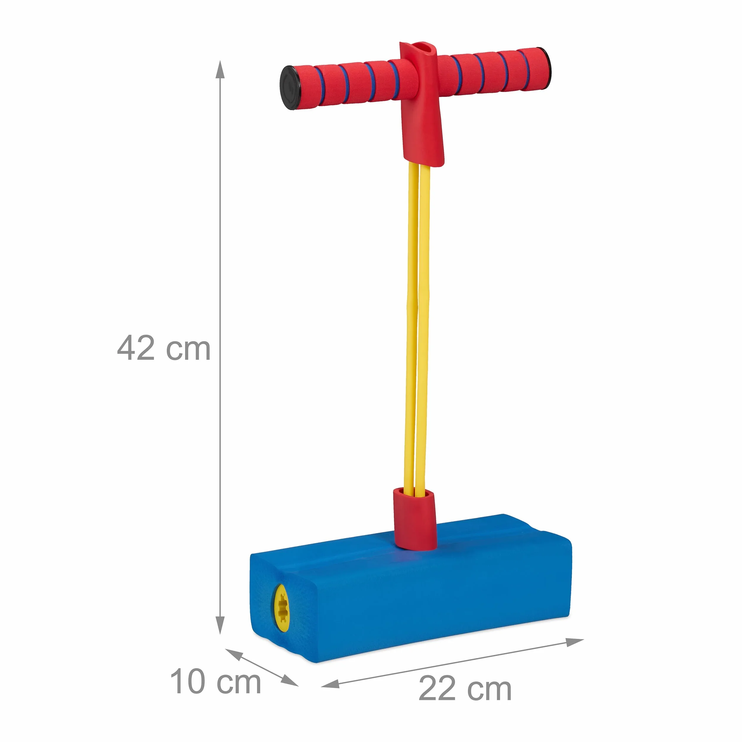 Relaxdays Pogo Jumper Saltador Niños 80 kg Juguete Saltarín Exterior Multicolor 42x22x10 cm