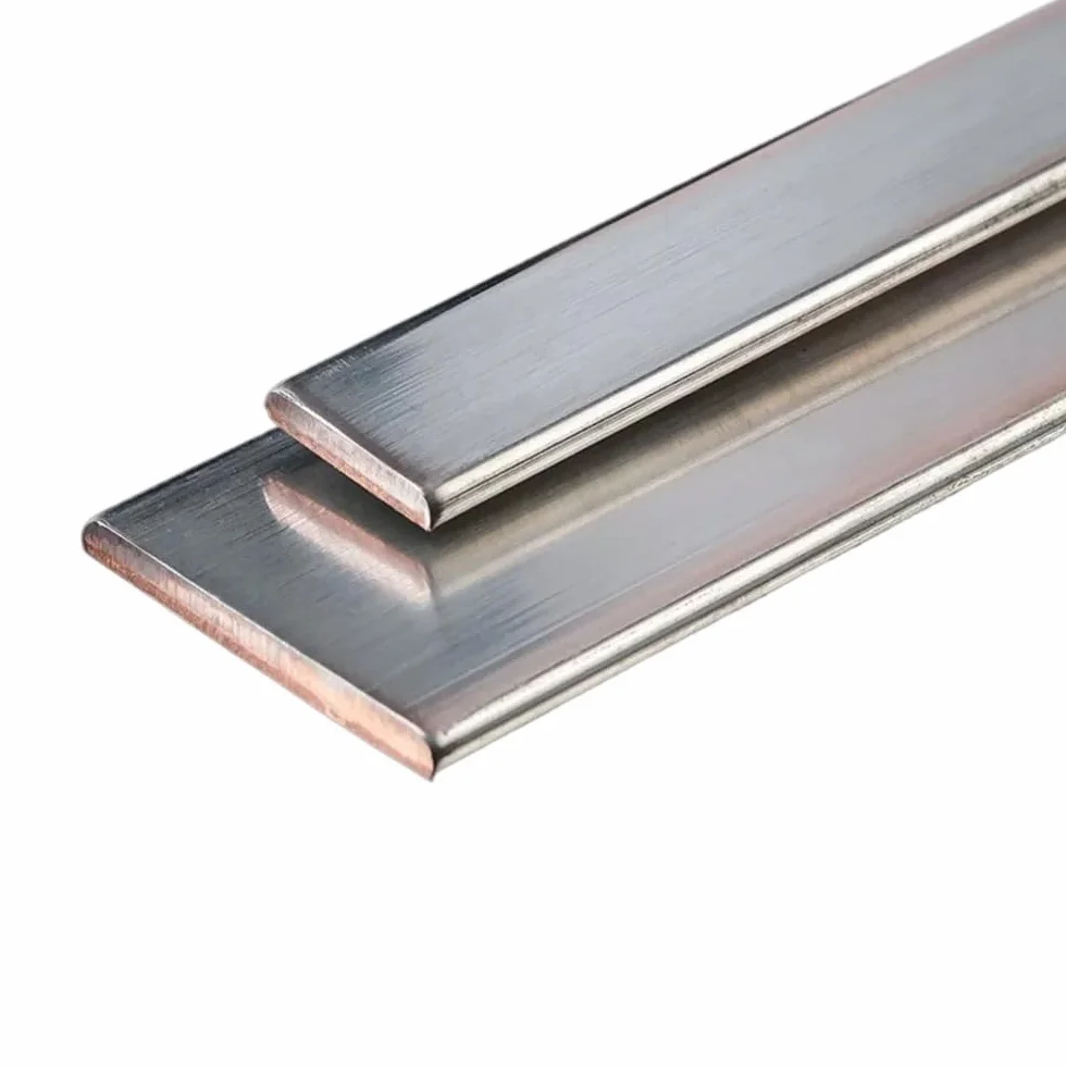Barra de Cobre estañado T2 de 500 mm de Longitud, Tira Plana de Cobre Morado, Espesor de 2 mm, 3 mm, 4 mm y 5 mm, Placa de conexión a Tierra conductora.