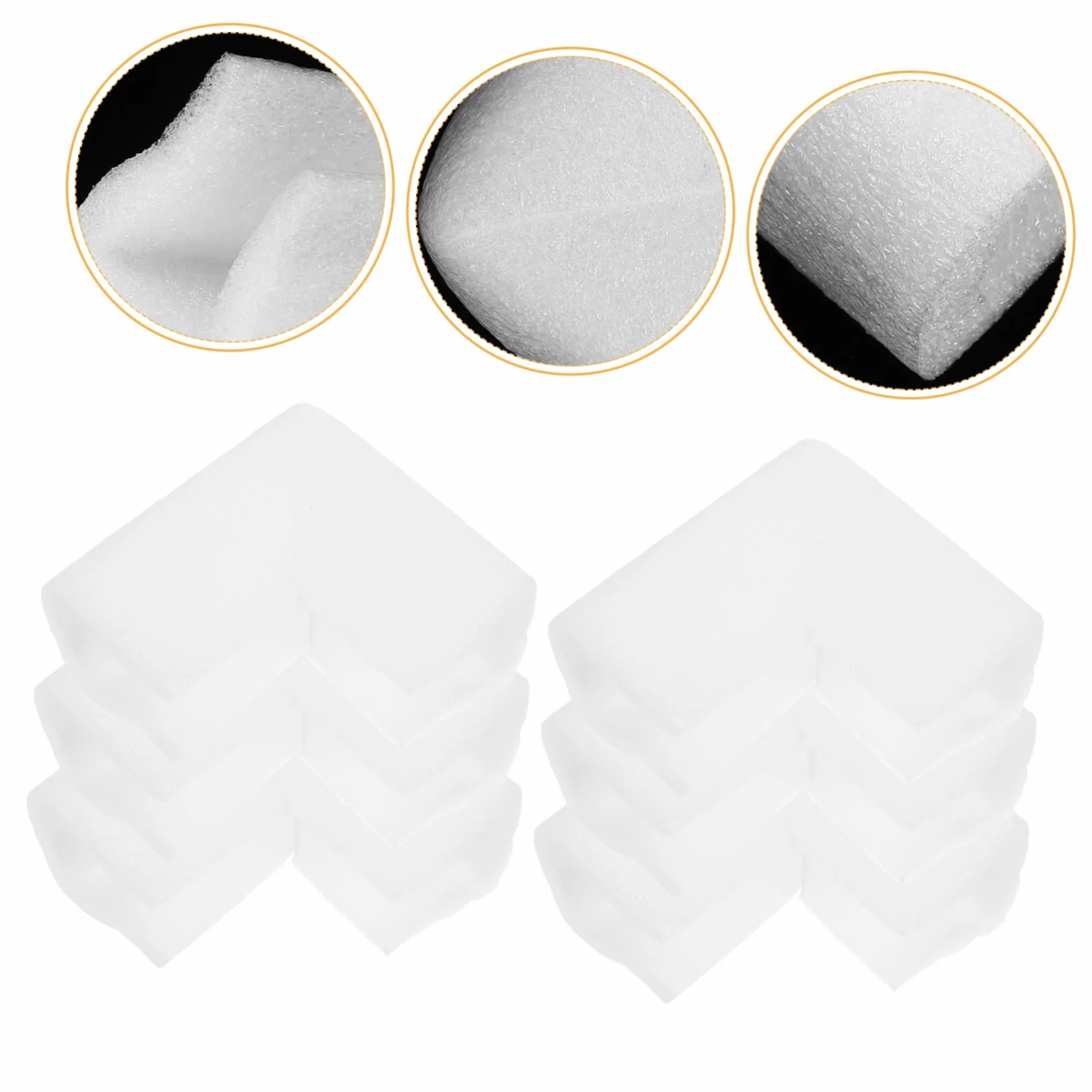Lurrose Protectores de Esquinas 12 para Marcos de Fotos y Muebles Acolchados de Epe Blanco