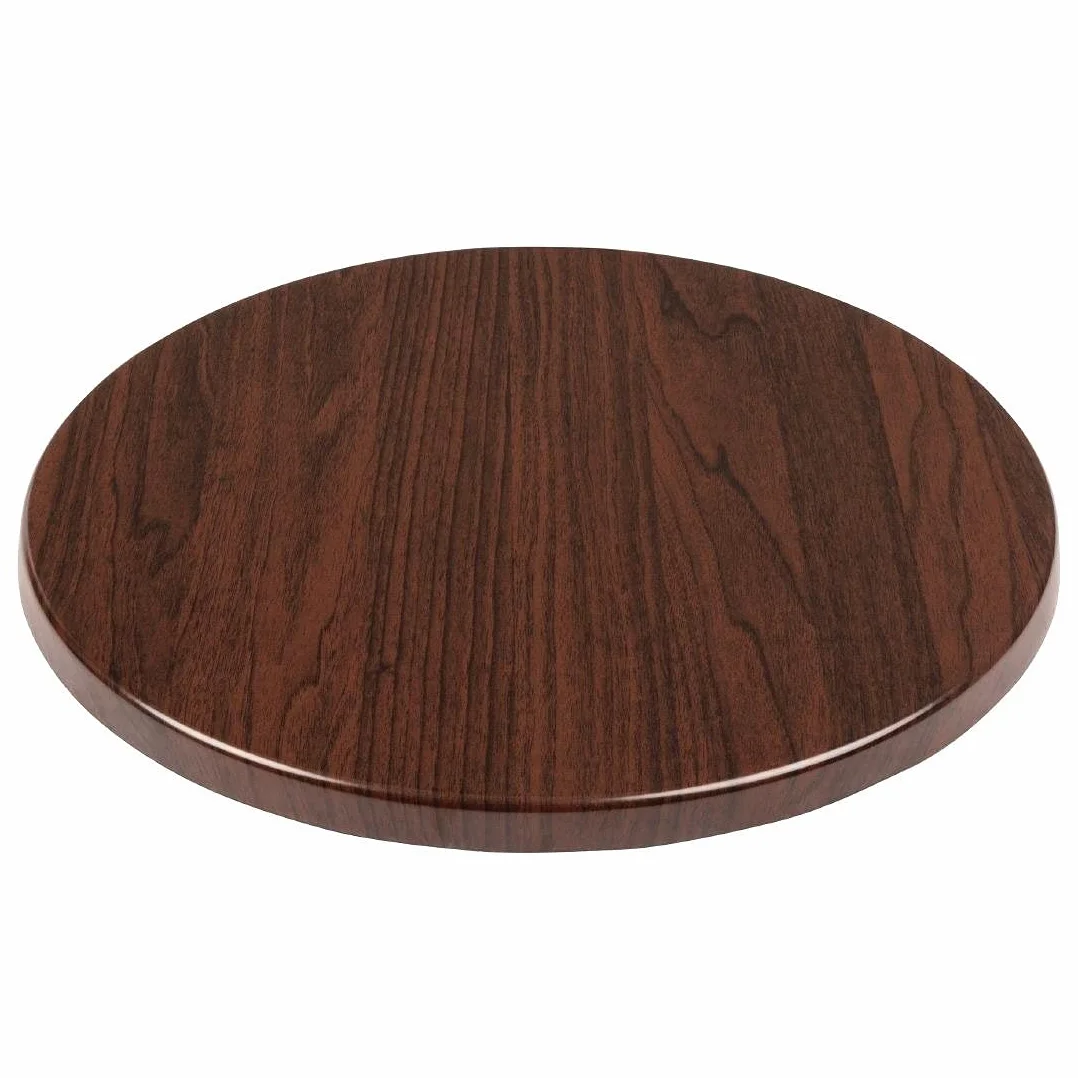 Bolero gg643 redondo tablero de la mesa, color marrón oscuro