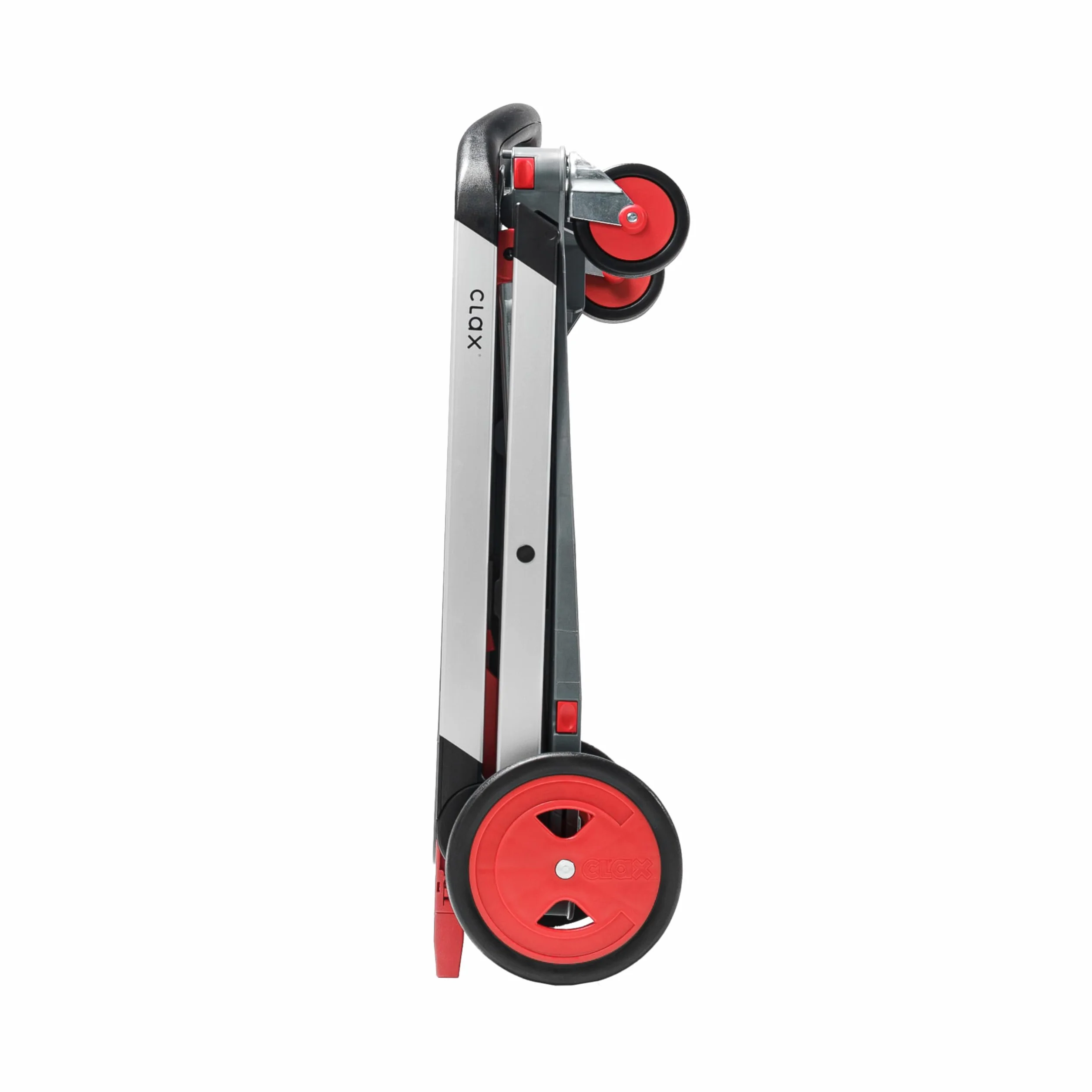 Clax - Carro de Transporte Plegable (edición Roja), Carrito de Plataforma, Carrito de Almacenamiento, Carrito de Compras, con Caja Plegable, Color Rojo