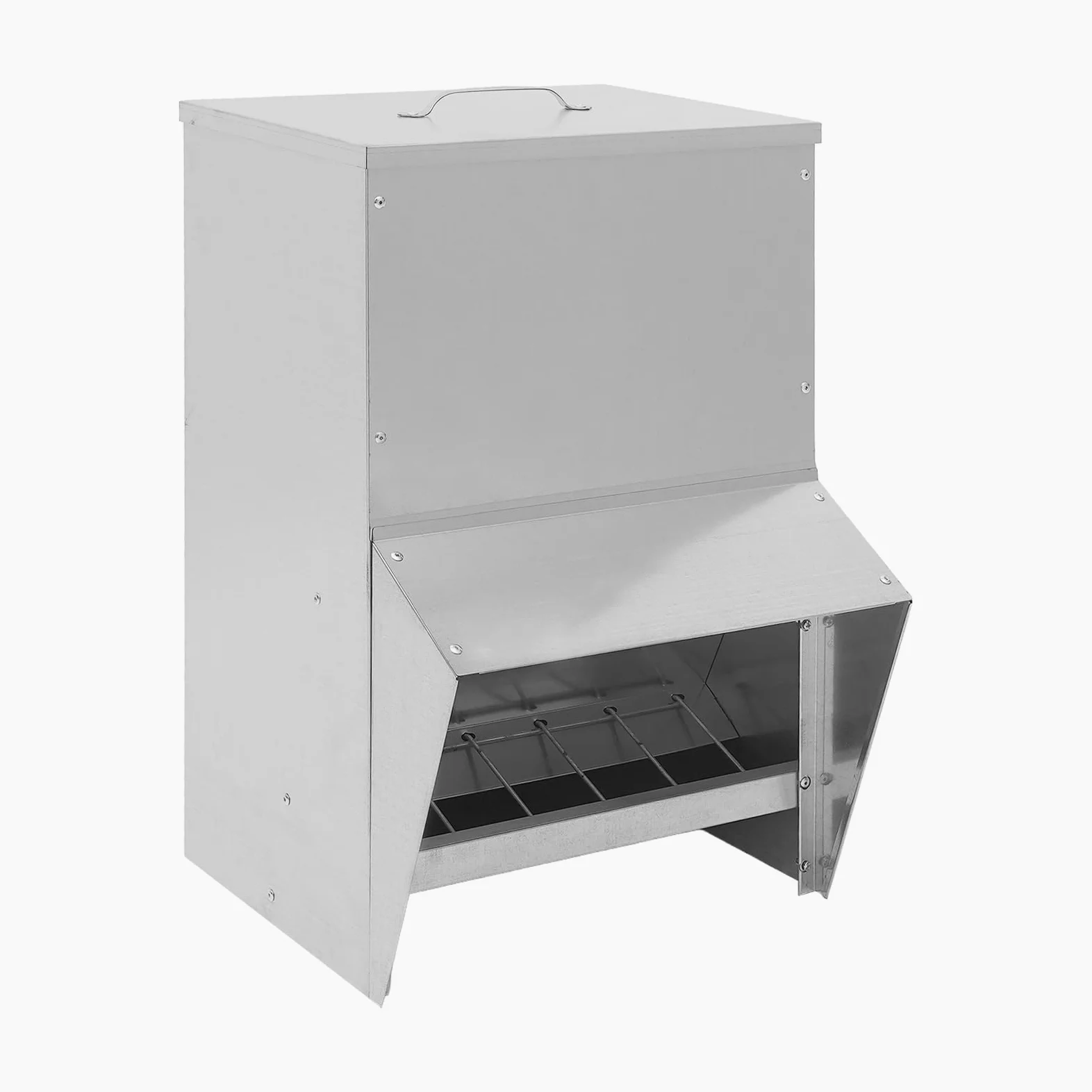 Alimentador de aves de corral de 25 L, 35 x 26 x 54,5 cm, comedero automático para pollos, gansos y patos